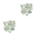 thumbnail image 1 of maskred 50 Pcs Plateau Rond Vierge pour Collier Pendentif Base DIY Cabochon Argent Blanc 29x22mm 2Set, 1 of 6