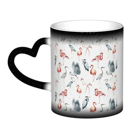 

Color changing mug in the sky Funny Coffee Milk Tea Mug Cup 3Dogs Flower Ceramic Cup