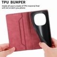 thumbnail image 4 of RFID Blocking Wallet Case for Xiaomi Redmi Note 15 5G Multifunctional Flip Cover with Card Slots & Cash Pocket, Magnetic Closure, TPU Bumper & Kickstand Stand Red, 4 of 6