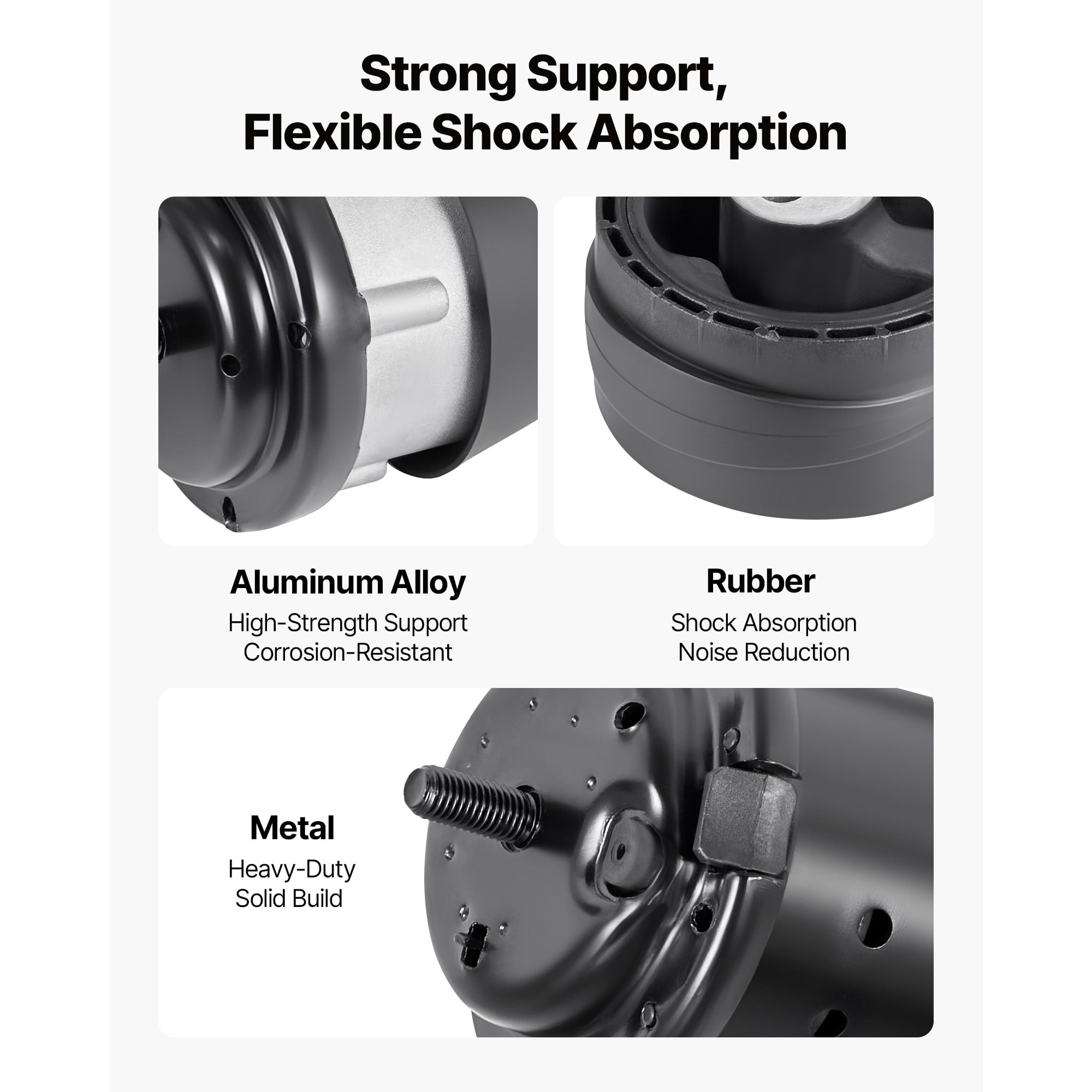 KFFKFF Engine and Transmission Motor Mount Kit Replacement, Set of 4, Compatible with 2009–2017 Chevrolet Traverse 3.6L V6, Replace OE# A5548HY, A5549HY, A5458HY, A5444, Provides Stable Support