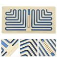 thumbnail image 4 of Miangastore Interhemispheric Maze Toy Blue Wood 1Set 11.7X5.8X0.2In, 4 of 8