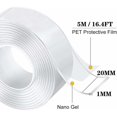 thumbnail image 2 of 5M Extra Strong Double Sided Adhesive Tape, Washable Transparent Nano Tape, Removable Traceless Double-Sided Gel, 2 of 5