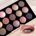 thumbnail image 2 of Paleta de sombras de ojos de 18 colores: nacarado, mate, brillo fino, brillo, tonos tierra, duradero, alto rendimiento, 2 of 5