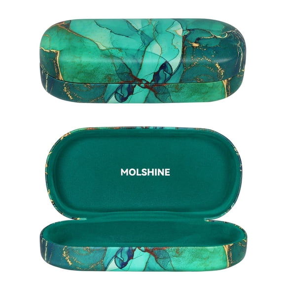 Funda rígida para gafas de sol Molshine Classic, tamaño grande, verde