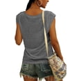 thumbnail image 2 of Womens' Cap Sleeve Casual Loose Fit Basic Shirts Tank Tops, 2 of 7