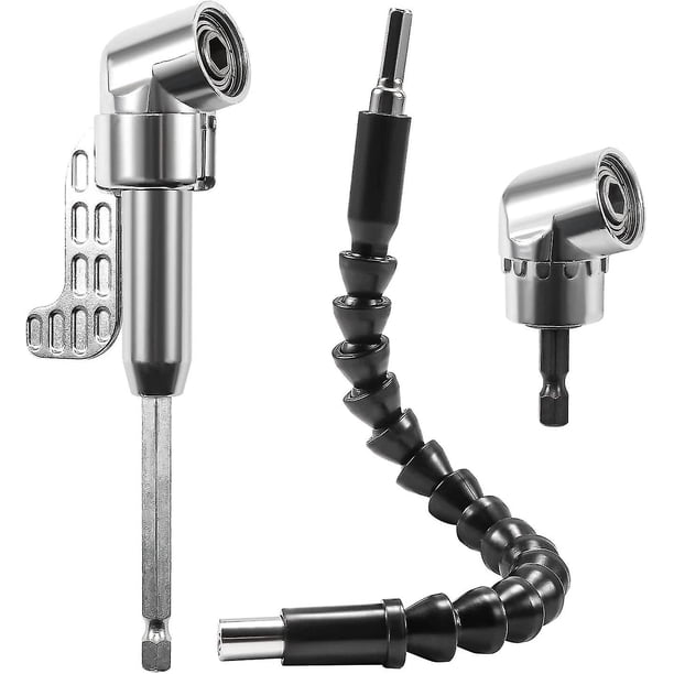 Paquete de Adaptador de Accesorio de Destornillador 105 y Brocas de 280 Mm con Portabrocas Magnético de Taladro de Ángulo Recto de 1/4' YONGSHENG