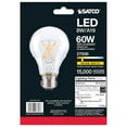 thumbnail image 2 of Satco 8 Watt A19 LED - Clear - Medium base - 2700K - 800 Lumens - 120 Volt - Carded, 2 of 3