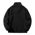 thumbnail image 2 of IYTR Mens Oversized Jackets Zipper Stand-up Collar Solid Color Loose Corduroy Vintage Jacket with Pocket Long Sleeve Jacket Black XXXXL, 2 of 5