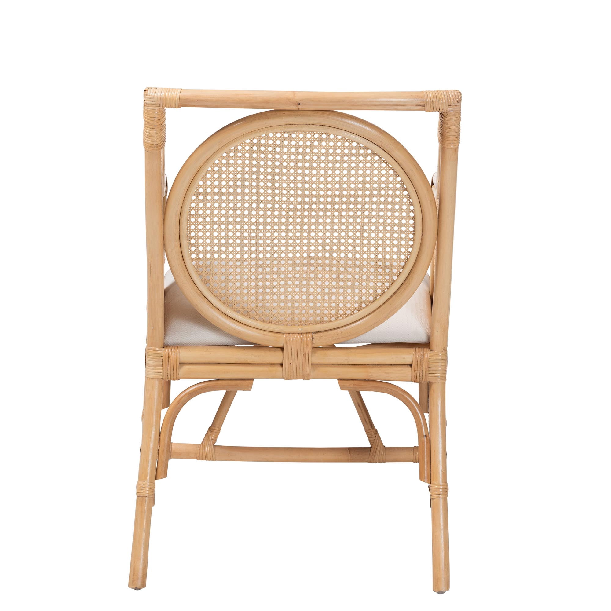 bali & pari Matt Boho Armchair, Natural Rattan