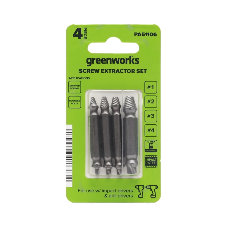 Greenworks 4-Piece Screw Extractor Set photo 6