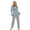 A-Blue541, variant on Womens Highland Cow Cowboy Hat Pajama Set Long Sleeve Crew Neck Top And Long Pants 2 Piece Home Cute Pjs