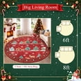 thumbnail image 4 of Ivalue Christmas 6ft Round Rug Washable Decorative Red Circle Rugs for Living Room Non Skid Christmas Tree Print Round Carpet for Holiday Decor, 4 of 11
