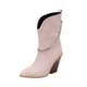 thumbnail image 1 of NECHOLOGY Botas Mujer Adulto Femenino Zapatos Botines para mujer Botas de tacón gruesas con decoración de de metal de cuero de moda para mujer (Pink, 8.5), 1 of 7