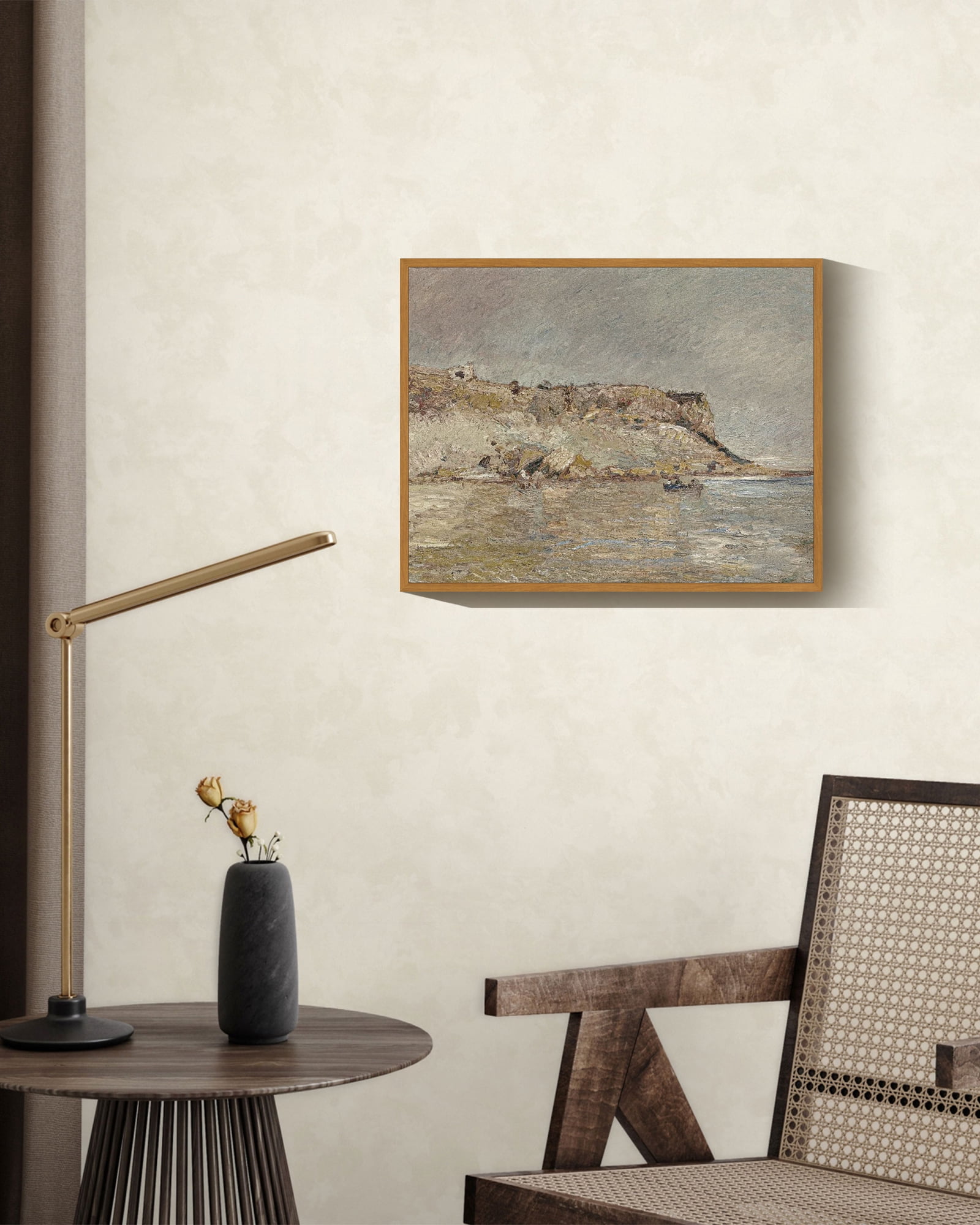 Drsoum Coastal Canvas Wall Art 11x14in Nature Framed Vintage Landscape Seascape Classic Prints Kitchen Bathroom Office Decor