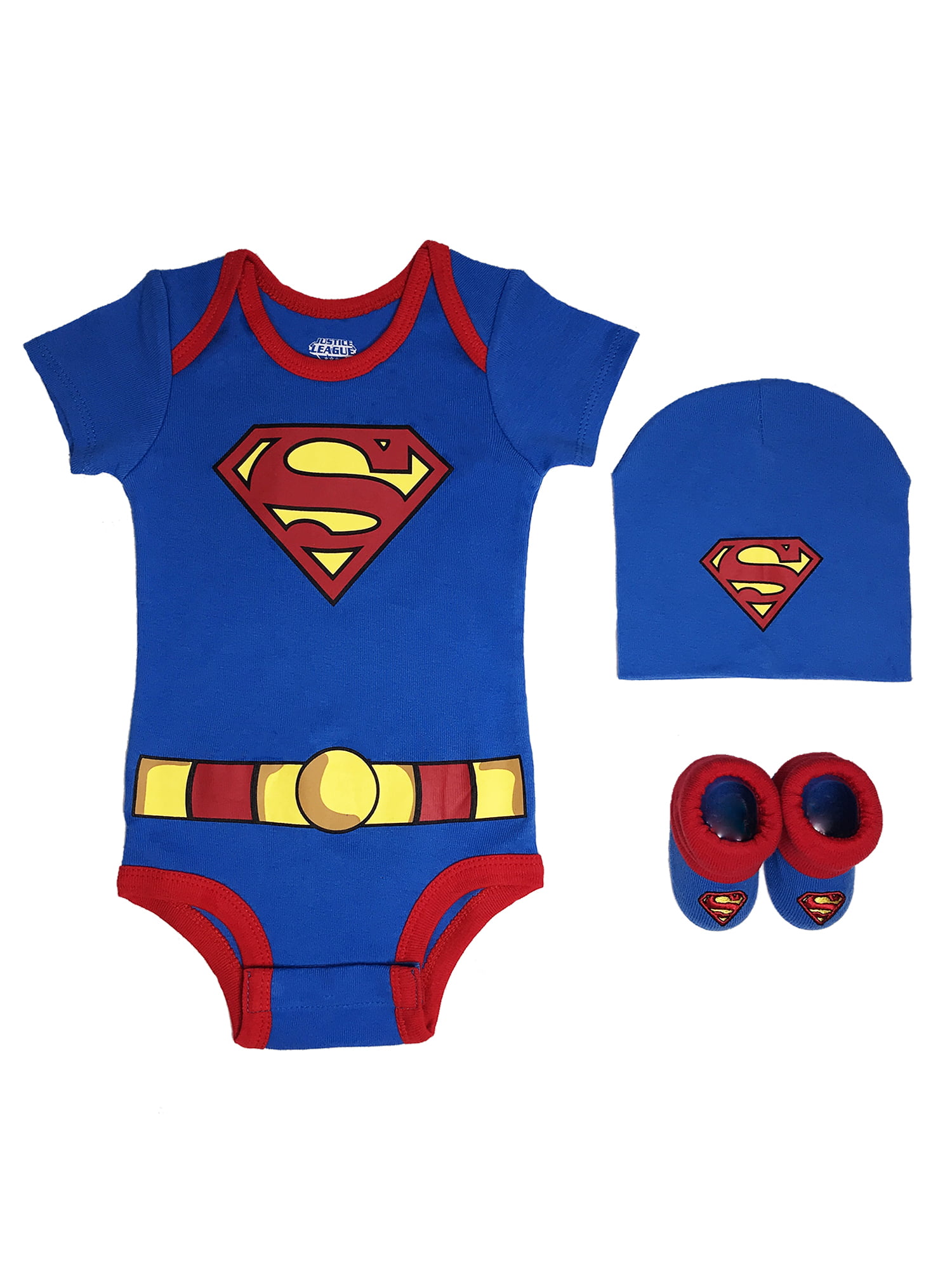 DC Super Friends Superman Baby Bib & Booties Set 6 to 18months 