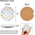 thumbnail image 3 of Beach Shell Car Coasters Pack of 2,Absorbent Car Coasters,Drink Cup Holder Coasters with A Finger Notch for Easy Removal Home Decor, 3 of 6