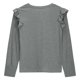 thumbnail image 4 of Camiseta de manga larga con encaje de color liso para niña, camisa básica informal de manga larga para niña, jersey de cuello redondo con bolsillo para niña, top de poliéster para niña, 4 of 6