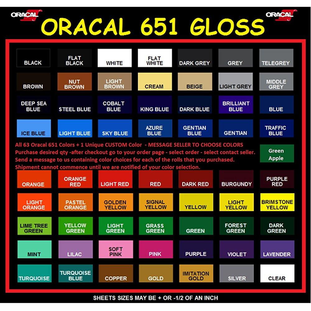 oracal 651 color pallete oracal 651 color pallete