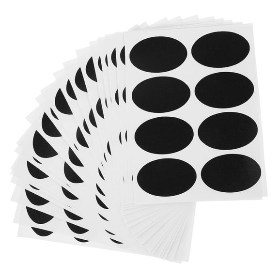 Homoyoyo Black Oval Seasoning Bottle Labels Stickers for Kitchen Organization and Spice Jar Identification