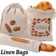 thumbnail image 2 of Bolsa de Pan Bolsa de Almacenamiento con Cordón de Algodón Reutilizable Pan Casero Bolsa de Almacenamiento de Cocina Ecológica, 2 of 5