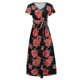 thumbnail image 4 of Vestido largo suelto de verano de manga corta con cuello en V para mujer, 4 of 5