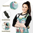 thumbnail image 2 of Various Color Owls 5 Pcs Kitchen Set Heat Resistant Oven Mitts and Non-Slip Pot Holders with Adjustable Cooking Apron, 2 of 6