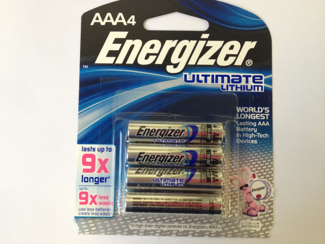 Energizer L92 AAA Lithium Batteries 1.5V Retail Packaging 8 Pack
