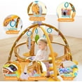 thumbnail image 2 of 4-in-1 Baby Play Gym Mat - Infant Activity Center with Ball Pit, Tummy Time Play Mat & Safe Mesh for Ages 0-3 | Includes 4 Hanging Toys & 30 Balls | Soft, Washable, & Easy to Store, 2 of 8