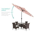 thumbnail image 3 of Best Choice Products 10ft Solar LED Lighted Patio Umbrella w/ Tilt Adjustment, UV-Resistant Fabric - Rose Quartz, 3 of 8