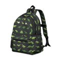 thumbnail image 2 of Green Dinosaurs MultiShapes Pattern Cute School Backpack with Padded Back and Adjustable Shoulder Straps 13.4"x11"x4.7", 2 of 5