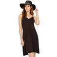 thumbnail image 3 of Made by Johnny Women's V-Neck Spaghetti Strap Tunic Short Dress XXL BROWN, 3 of 6