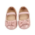 thumbnail image 2 of Baby Sweetie Infant Baby Girls Mary Jane Flats Non-Slip Sole PU Leather Bowknot Princess Wedding Dress Shoes, 2 of 6