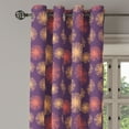 thumbnail image 3 of Ambesonne Abstract Grommet Curtain, Pastel Colored Motifs, 50" x 54", Coral Beige and Purple, 3 of 6