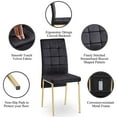 thumbnail image 3 of Modern Velvet High Back Dining Chairs Black - Set of 4, 3 of 5