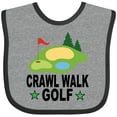 thumbnail image 3 of Inktastic Golfing Crawl Walk Golf Boys or Girls Baby Bib, 3 of 4