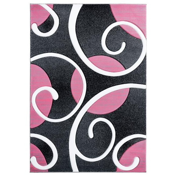 5 ft. 3 in. x 7 ft. 6 in. Bristol Riley Pink Rectangle Area Rug