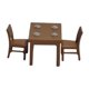 thumbnail image 4 of 3 piezas, modelo de muebles a escala 1/87 con bandeja de comida, jardín de hadas, diseño de artesanías de resina, decoración, accesorios para casa de Amarillo Hugo sillas de escritorio en miniatura, 4 of 10