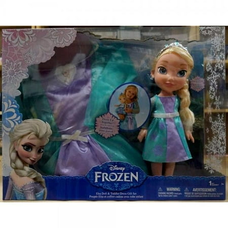 Disney Frozen Elsa Doll & Toddler Dress Gift Set