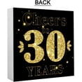 thumbnail image 5 of Zomyto 5x5 In 30th Birthday Gift for Women Men,Cheers to 30 Years Wooden Box Sign Desk Décor, 5 of 7