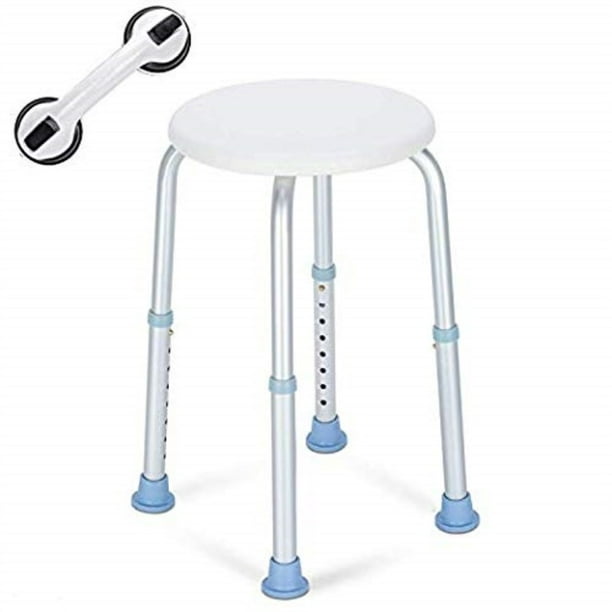 OasisSpace Shower Stool, Heavy Duty Adjustable Bath Chair with Free