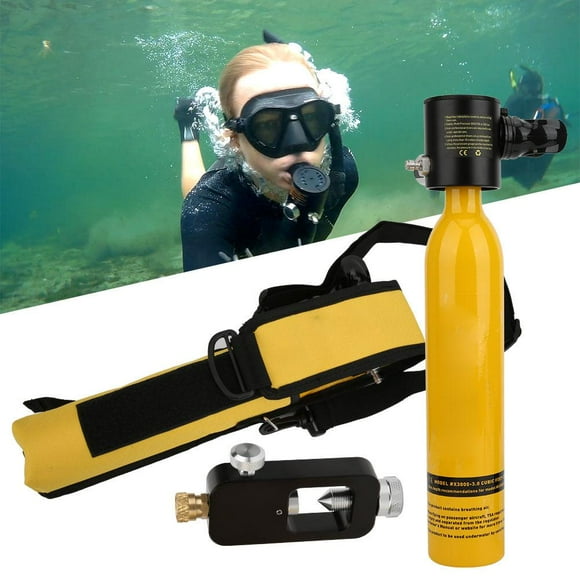 Cergrey 500ML Diving Rebreather Underwater Emergency Oxygen Cylinder Portable Dive Equipment Suit,Underwater Emergency Oxygen Cylinder,Diving Oxygen Cylinder
