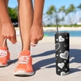 thumbnail image 4 of Black and White Love Skinny Tumbler 20oz - Insulated Water Bottle- Insulated Travel Coffee Mug, 4 of 7