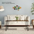 thumbnail image 4 of Lavish Home Modern Industrial Coffee Table with Hairpin Legs (Brown), 4 of 7