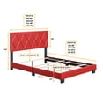 thumbnail image 5 of Sleep Sync Boyd Sleep Charlat Faux Leather Upholstered Bed Frame Red Queen, 5 of 5