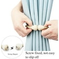 thumbnail image 3 of Magnetic Curtain Tiebacks 4 Pack Cotton Boho Curtain Tie Back Decorative Rope Holdbacks for Curtains Draperies Outdoor Window Treatment Holdbacks, Cream, 3 of 12