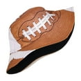 thumbnail image 7 of FADAACAI Funny American Football Bucket Hat Summer Unisex Reversible Print Bucket Hat Womens Bucket Hat Fishing & Beach Hat Wide Brim Hats for Men Brown Clearance！, 7 of 7
