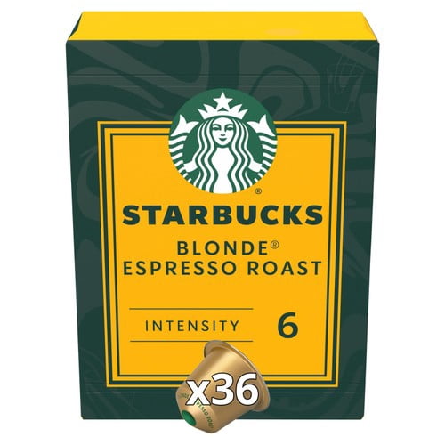 Starbucks by Nespresso Blonde Espresso Roast, 36 pods per pack, British Import (Pack of 3)