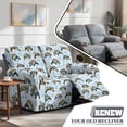 thumbnail image 5 of Xoenoiee Turtle Conch Coral Print 6 Pieces Stretch Loveseat Recliner Slipcover Jacquard Recliner Sofa Cover with Side Pocket Fitted Recliner Cover Couch Furniture Protector with Elastic Bottom, 5 of 6