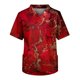 thumbnail image 1 of Plus Size Halloween Printed Scrub Working Uniform Tops For Men's Cross V-Neck Short Sleeve Fun T-Shirts Workwear Tee With Pockets, 1 of 3