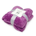 thumbnail image 3 of Allgala 60x45 Super Soft Flannel Plush Light Weight Throw Blanket-Purple-BLK82309, 3 of 3